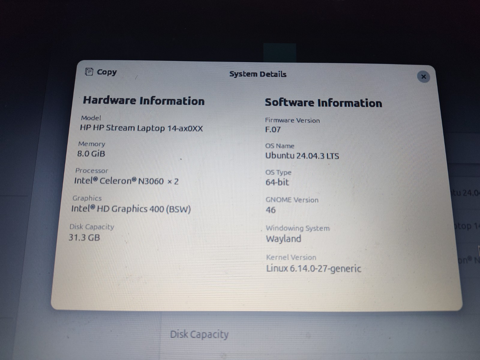 HP Stream 14 Beginner Laptop ax0XX- 14″ | 8GB Celeron PURPLE (Ubuntu OS) TESTED