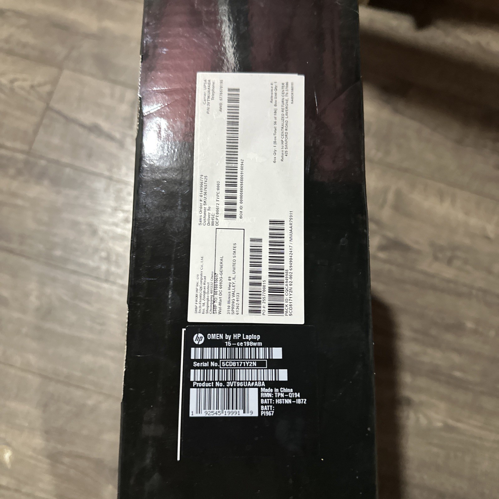 HP Omen 15.6 inch (1TB+256GB, Intel Core i7 8th Gen. 2.20GHz, 16GB)