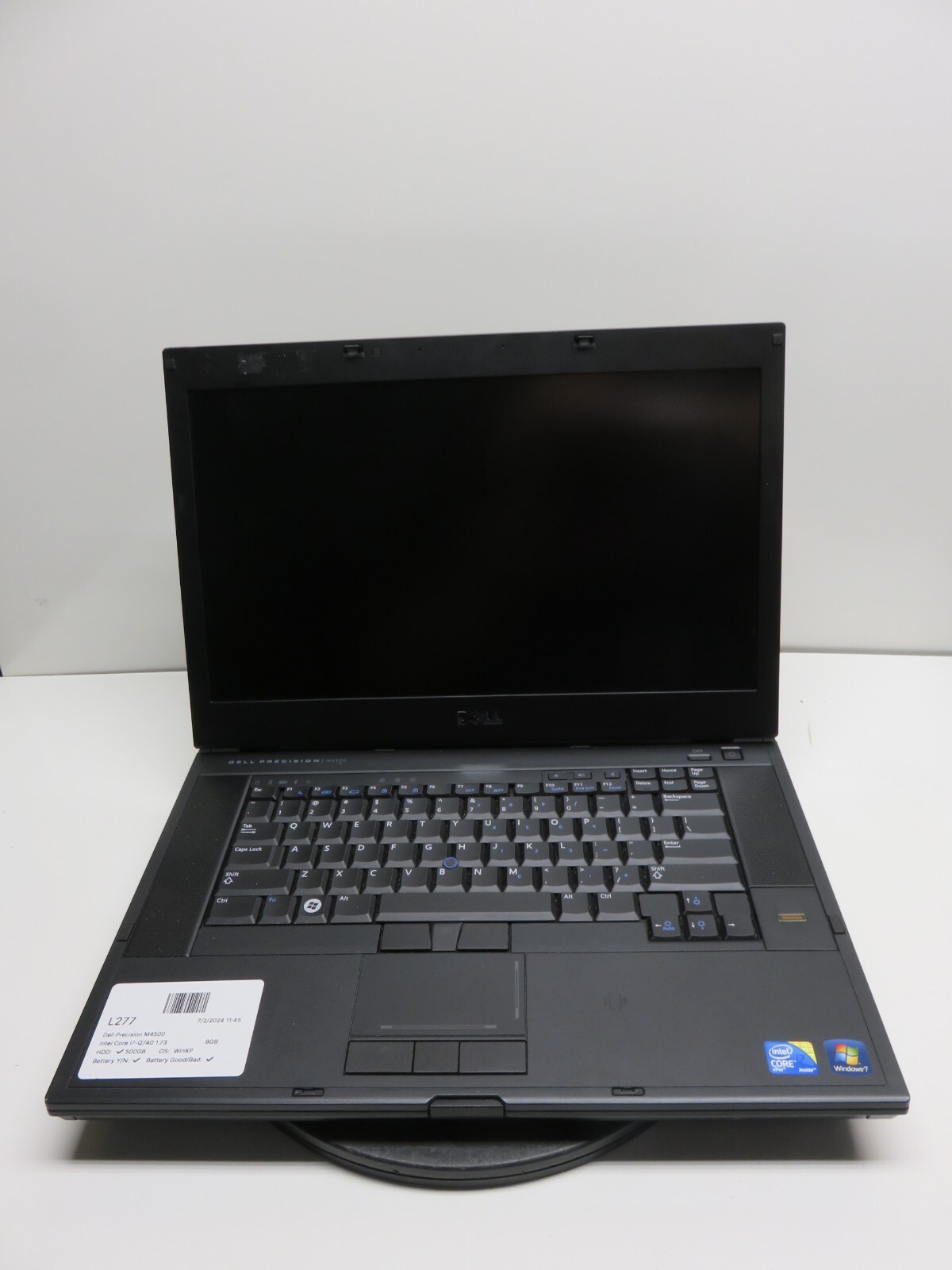 Dell Precision M4500 Laptop Intel Core i7-740QM 8GB 500GB Win XP Quadro FX 1800M
