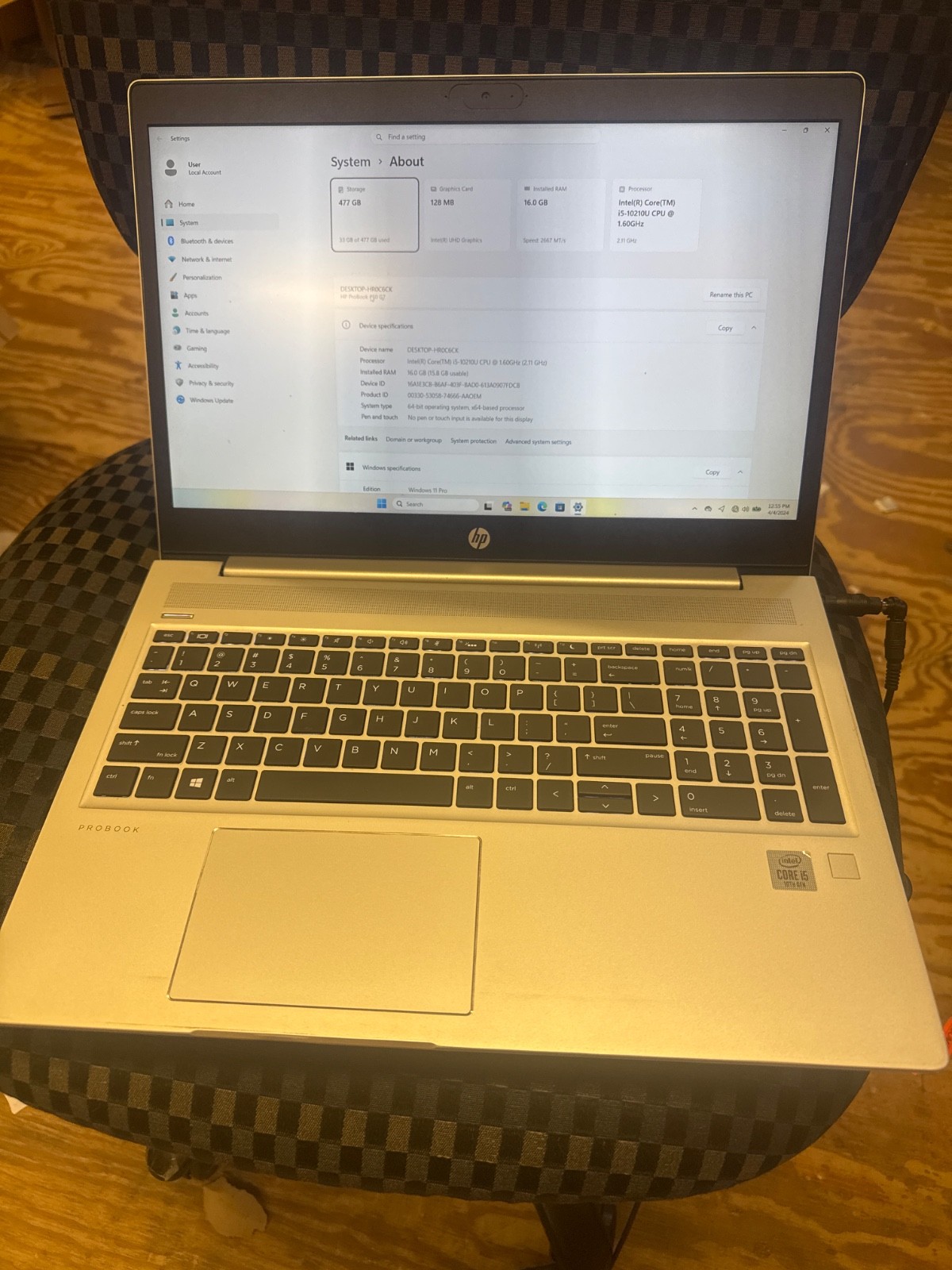 HP ProBook 450 G7 15.6″ (512 SSD, Intel Core i5 10th Gen., 4.20GHz, 16GB RAM)