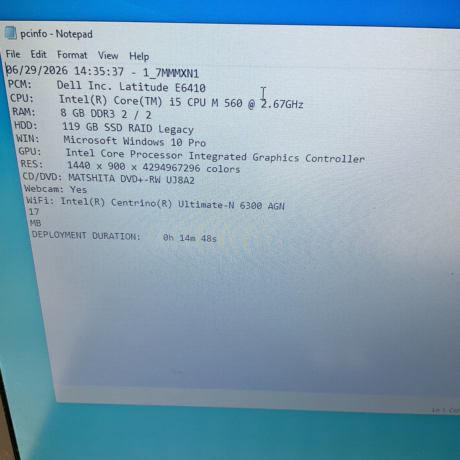 Dell Latitude E6410 Laptop Intel Core i5 M 560 2.67GHz 8GB RAM 120GB SSD READ