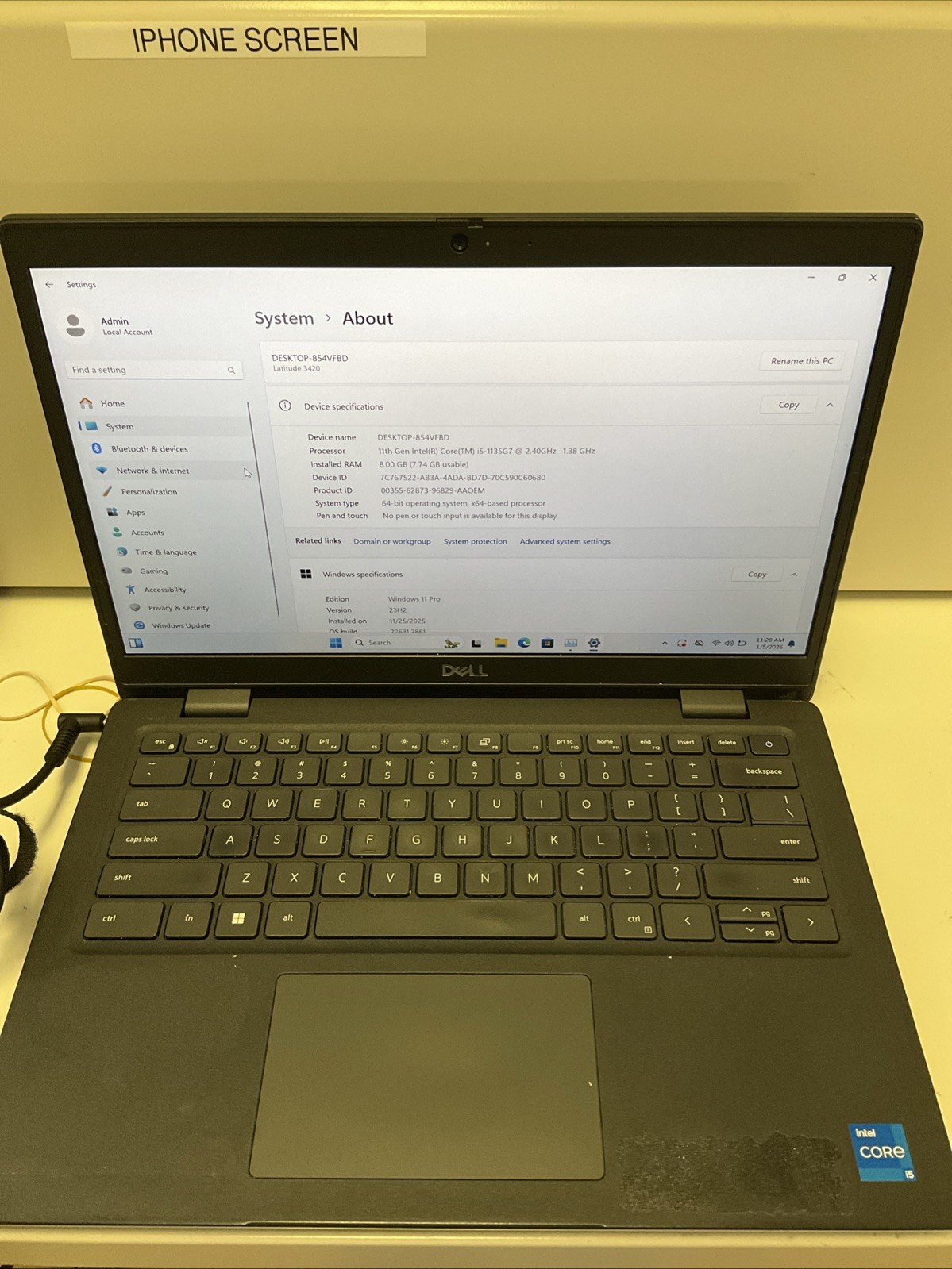 Dell Latitude 3420 14” (256GB SSD Intel i5-1135G7 2.4GHz 8GB RAM) E150
