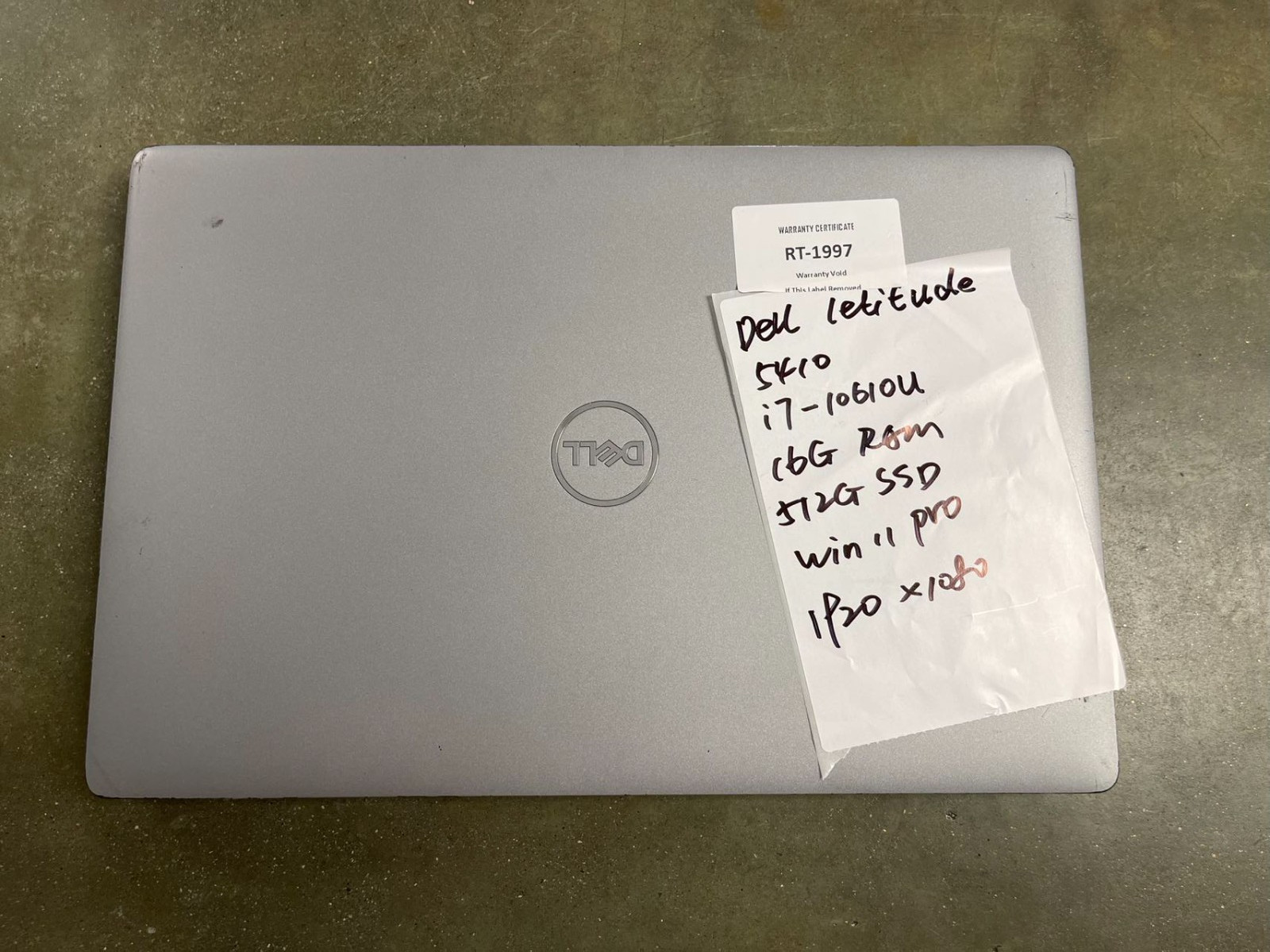 Dell Latitude 5410 14″ Core i7-10610U 16GB RAM 512GB SSD M.2 Win 11 WIFI W/ AC