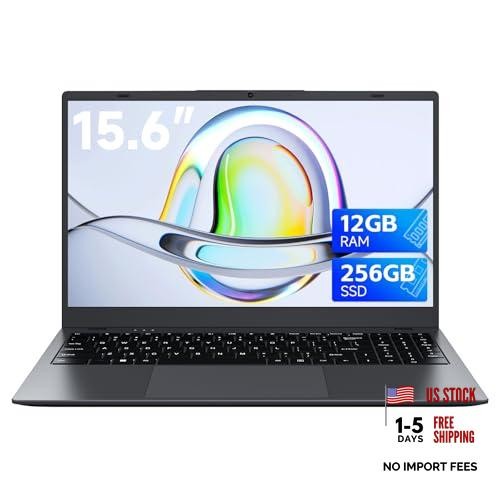 Laptop 15.6 Inch, 12GB RAM 256GB SSD, Pentium Gold 6500Y up to 3.4GHz, FHD Gray