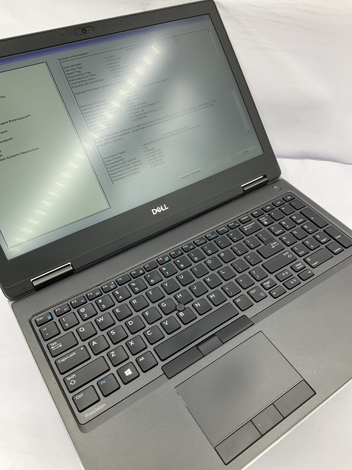 Dell Precision 7540 16″ Core i9-9980HK 512GB 64GB B Win 11 Pro RTX 3000