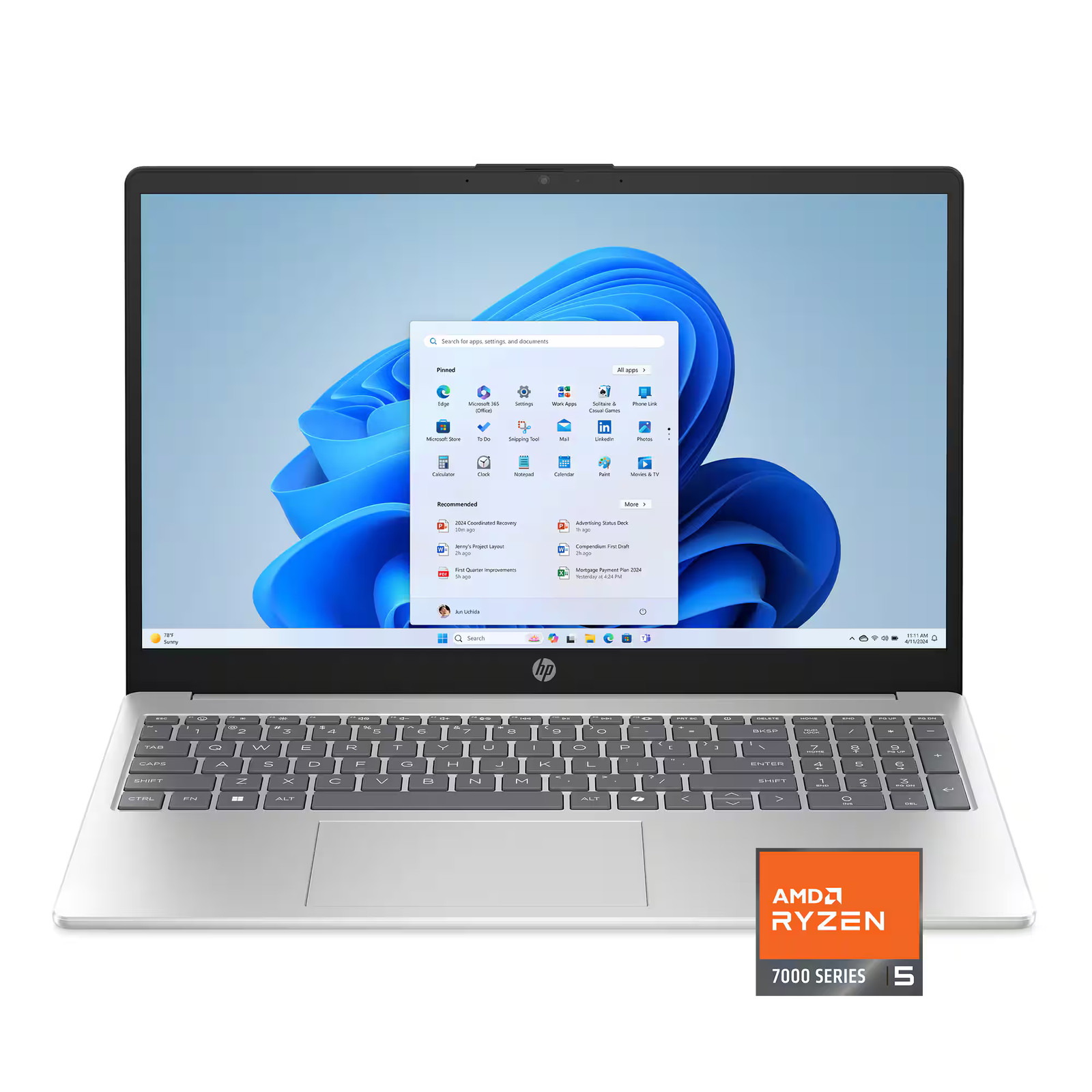 HP – 15.6″ Full HD Touch-Screen Laptop – AMD Ryzen 5 7520U 2023 – 8GB Memory …
