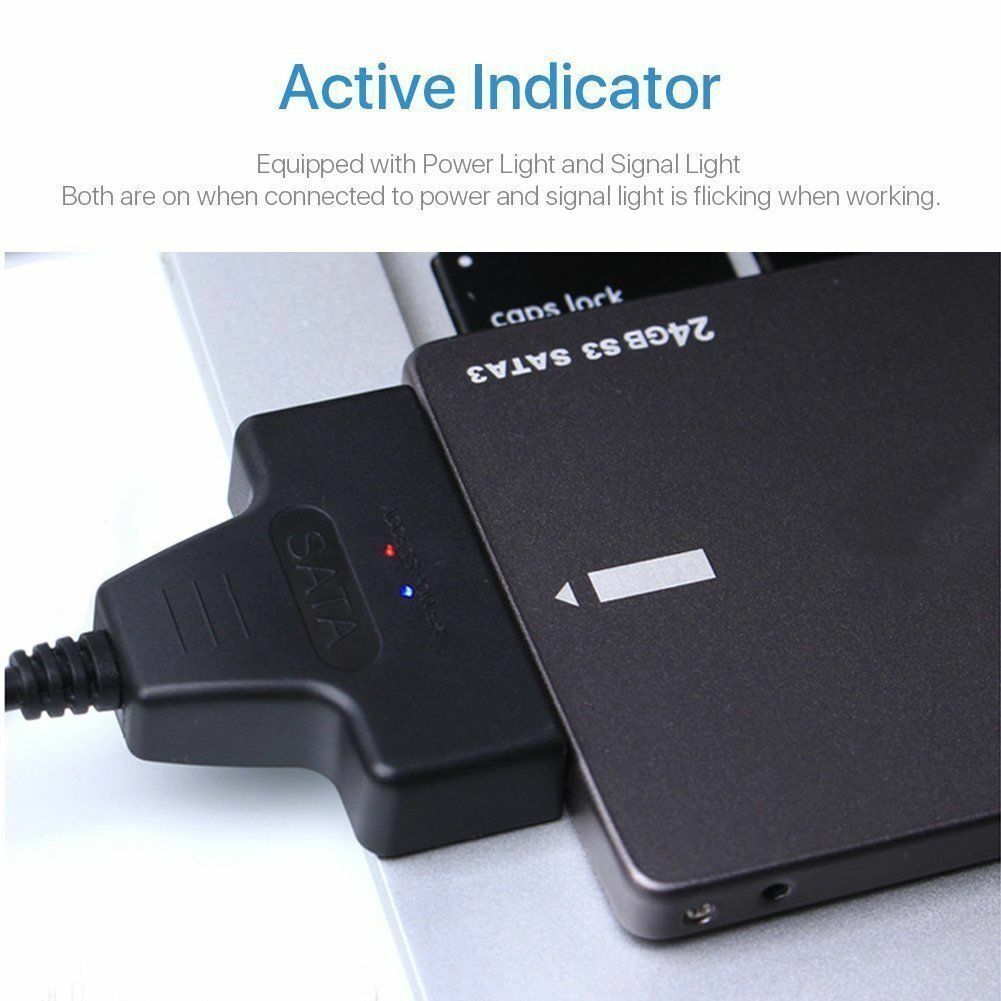 USB 3.0 to 2.5″ SATA III Hard Drive Adapter Cable/UASP SATA to USB3.0 Converter