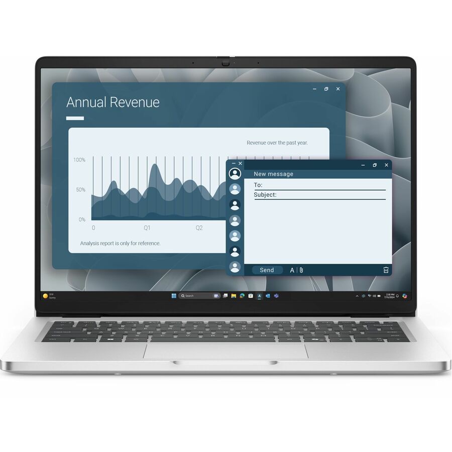 Dell W7JCK Pro 14 PC14255 14″ Copilot+ PC Notebook -Full HD -Platinum Silver