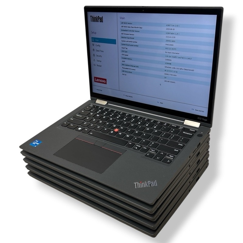 5x Lenovo ThinkPad X13 Yoga Gen 2 13″ i5-1145G7 16GB 256GB SSD No OS Laptop Lot