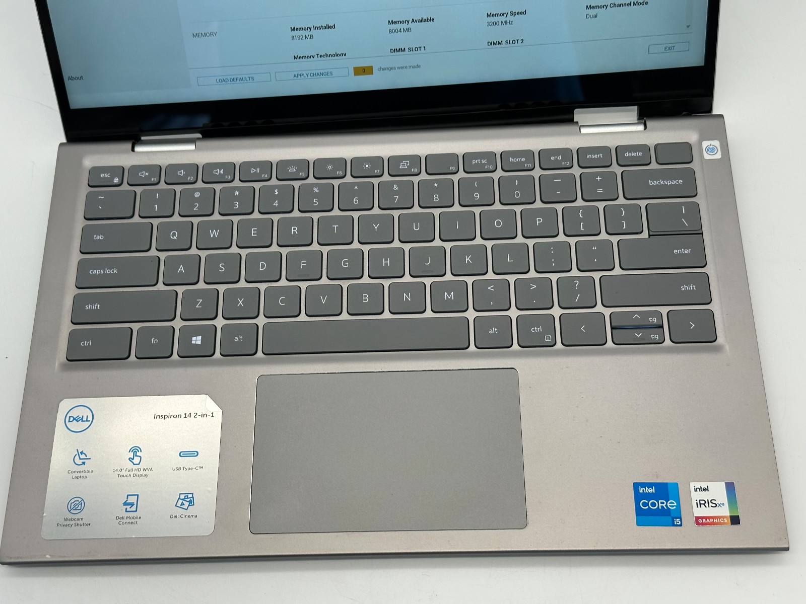DELL INSPIRON Touch 14 2 IN 1 INTEL CORE i5 11th Gen 8GB RAM NO SSD – READ Desc!