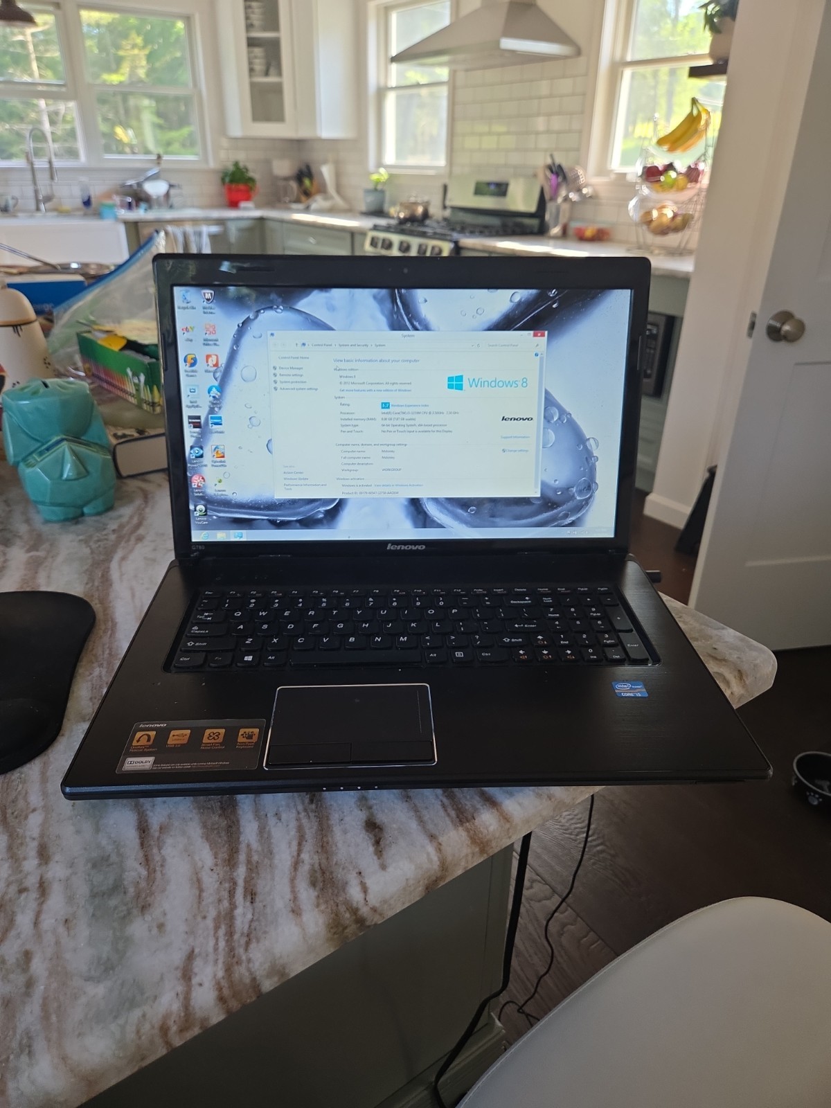 Lenovo G780 17.3″ Laptop Intel Core i5-3210M 8GB Ram Windows 8