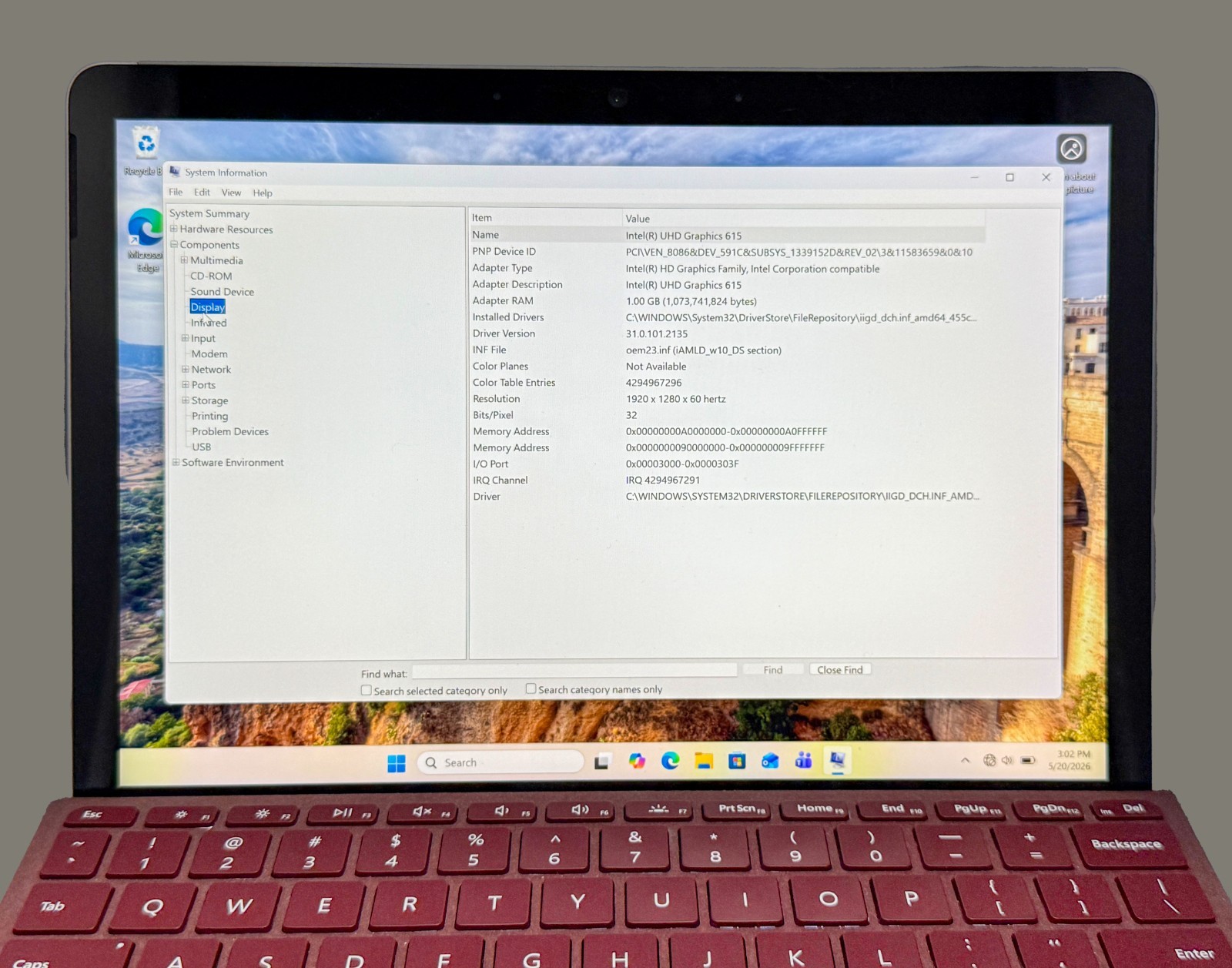 Microsoft Surface Go 3 i3-10100Y 1.3GHz 4GB RAM 64GB SSD Windows 11