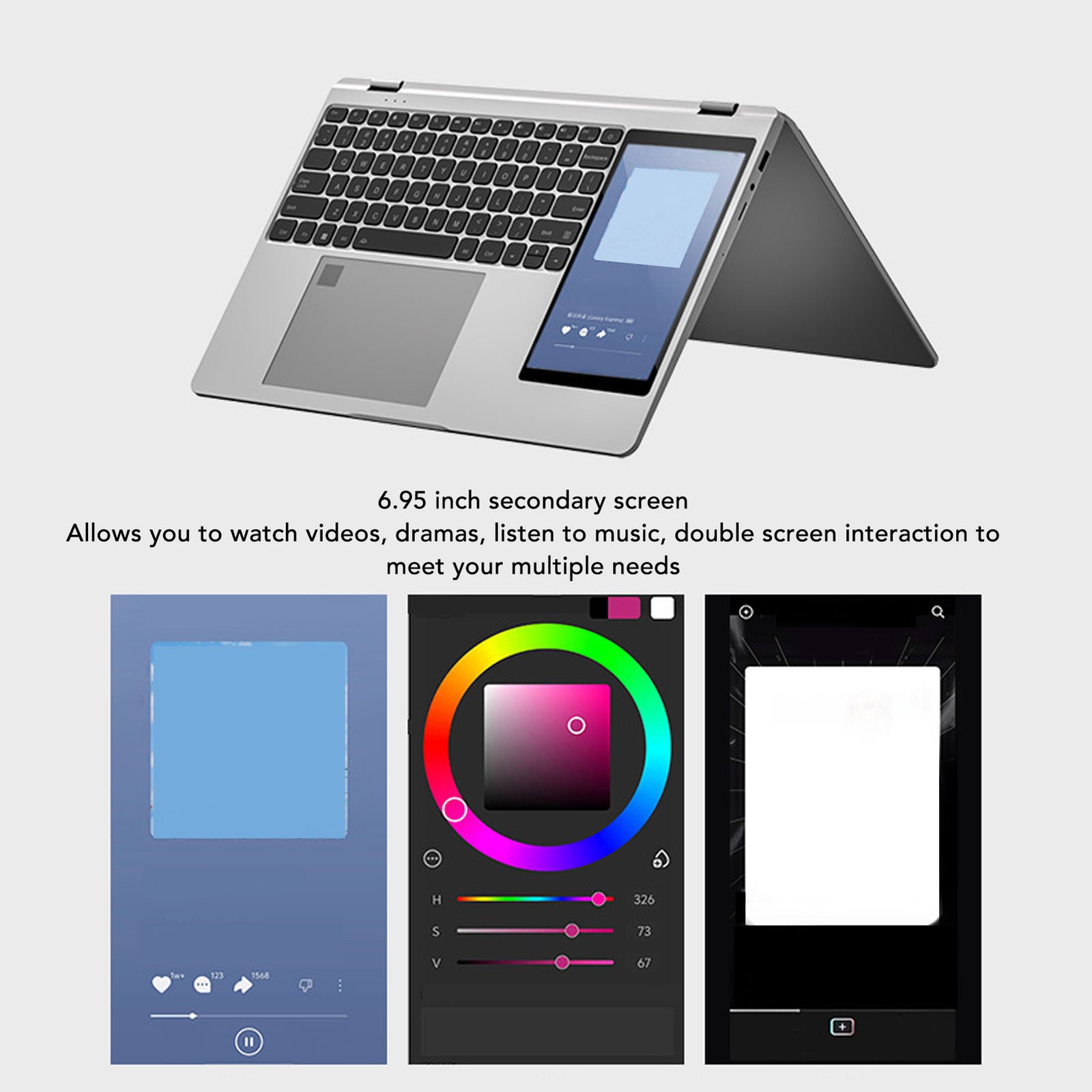 15.6 Inch Touchscreen Laptop IPS Double Screen Display 32GB RAM 1T Hard Dis SAOY
