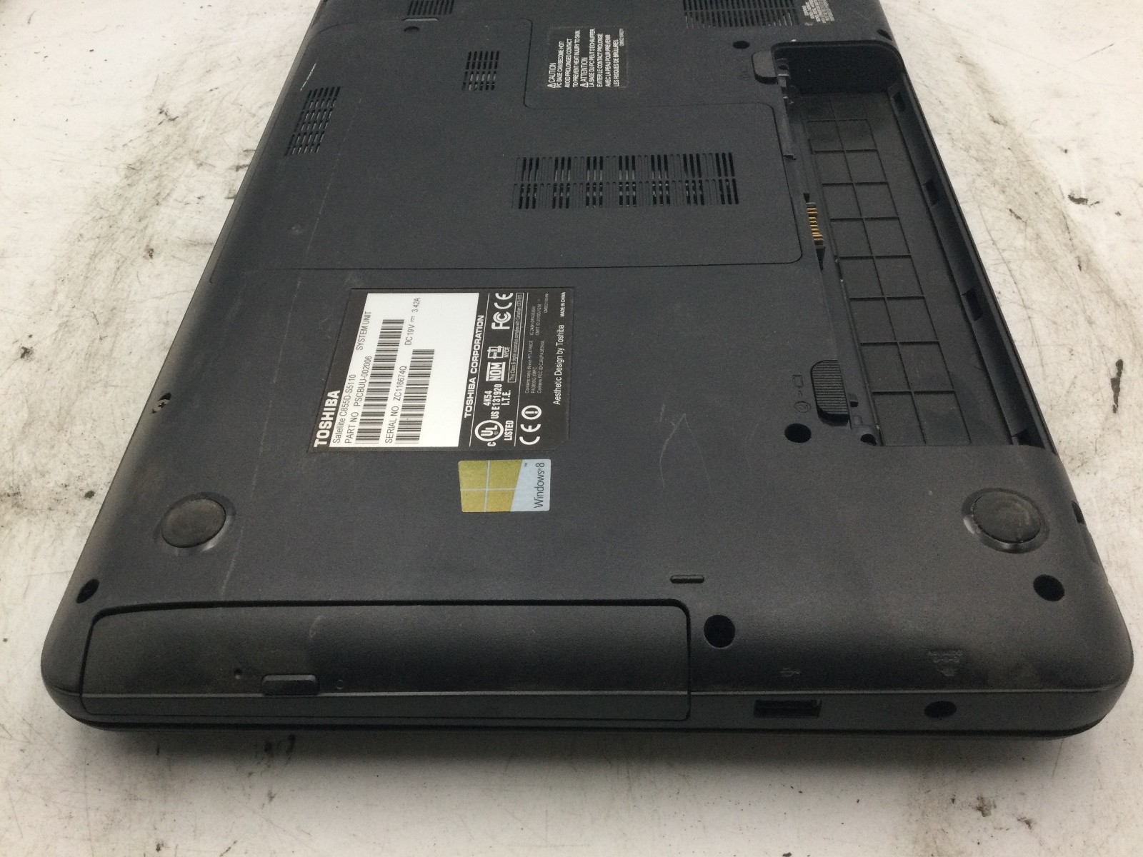TOSHIBA SATELLITE C855D – BOOTS TO BIOS – AMD A6 – 4GB RAM – READ DESCRIP – BB