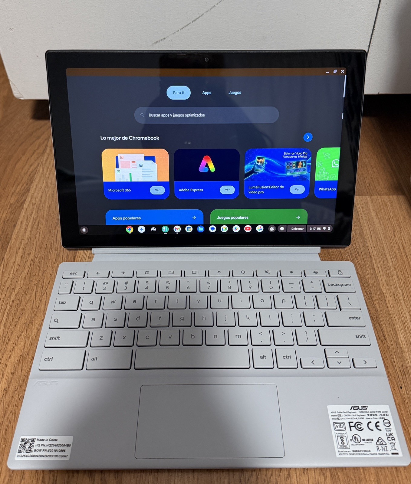 Asus 10.5″ WUXGA Touchscreen MediaTek Kompanio 520 8GB LPDDR4X 128G eMMC
