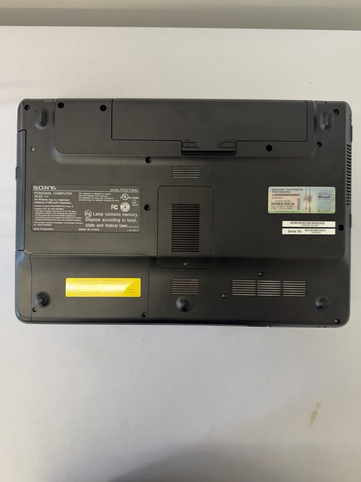 Sony Vaio PCG-7184L Laptop – Good Screen – Intel Pentium T4300 – Read Des