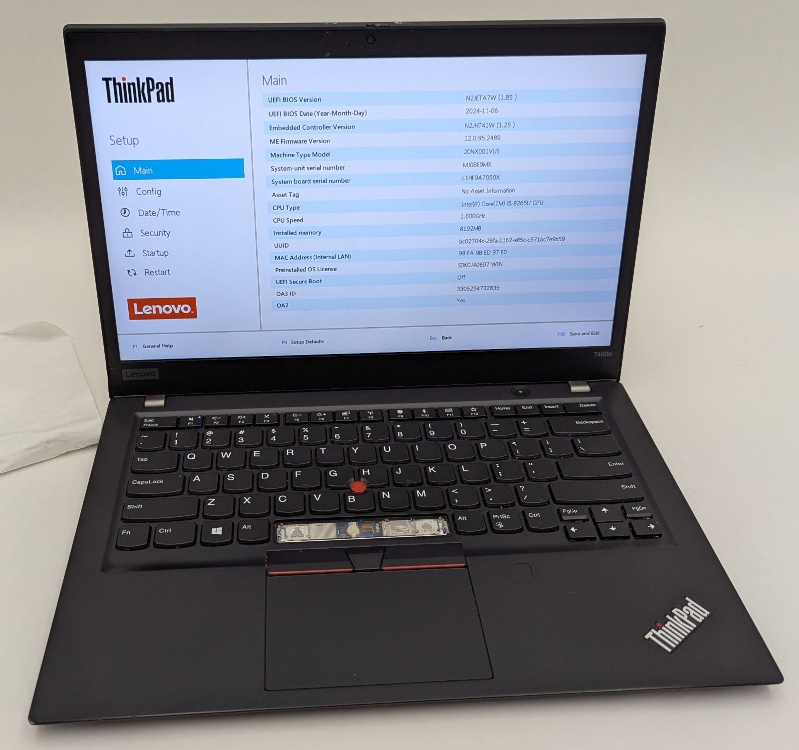 Lot of 5 Lenovo ThinkPad T490s 14″ Laptop i5-8265U 1.6GHz 8GB RAM – *AS-IS READ*