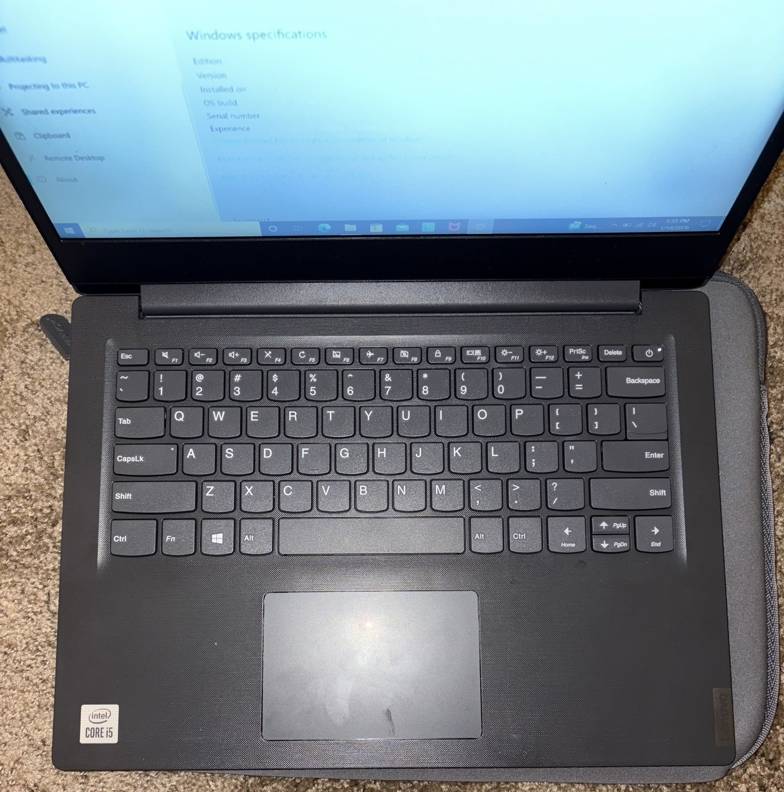 Lenovo 82C4 Laptop Core i5-1035G1 1.00GHz 8GB RAM 256GB SSD Windows 10 Pro