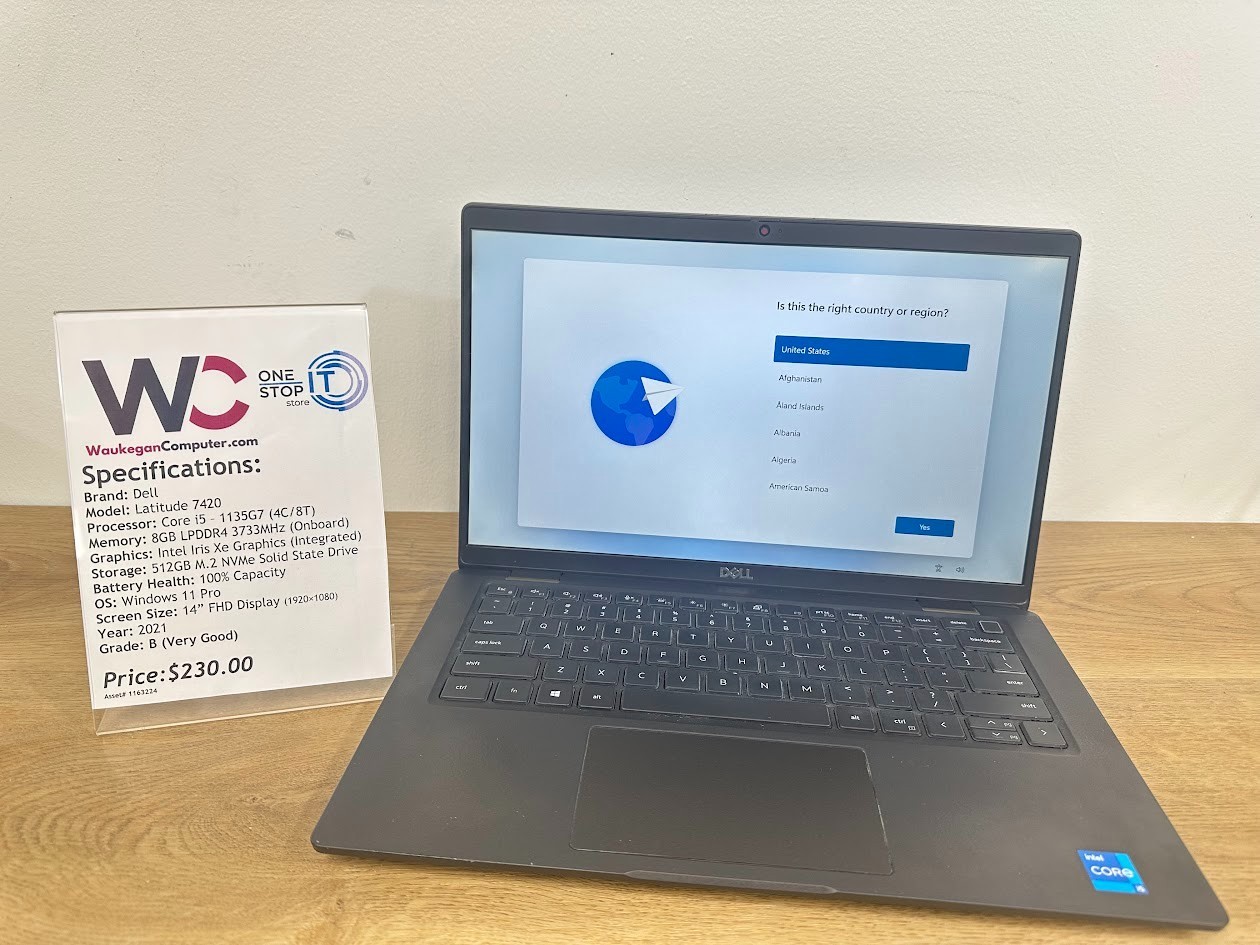 Dell Latitude 7420 Core i5 1135G7, 8GB LPDDR4, Intel Iris Xe, 512GB SSD 2021
