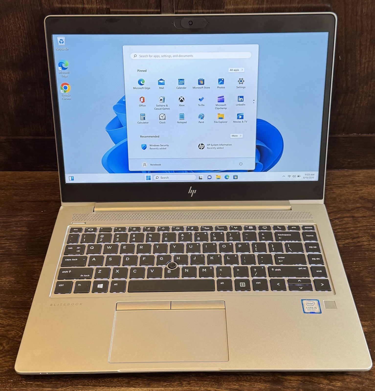 HP EliteBook 840 G6 14″ i5-8365U 8GB 238GB SSD Win 11 Pro Silver *SEE PICS*