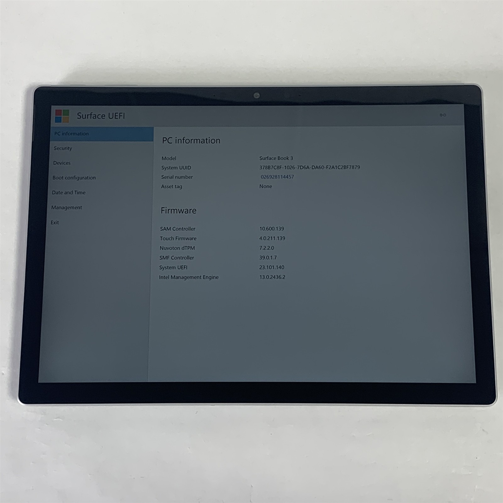 Microsoft Surface Book 3 1900 13.5″ i7-1065G7 1.3GHz 16GB 256GB NVMe SSD – Win11