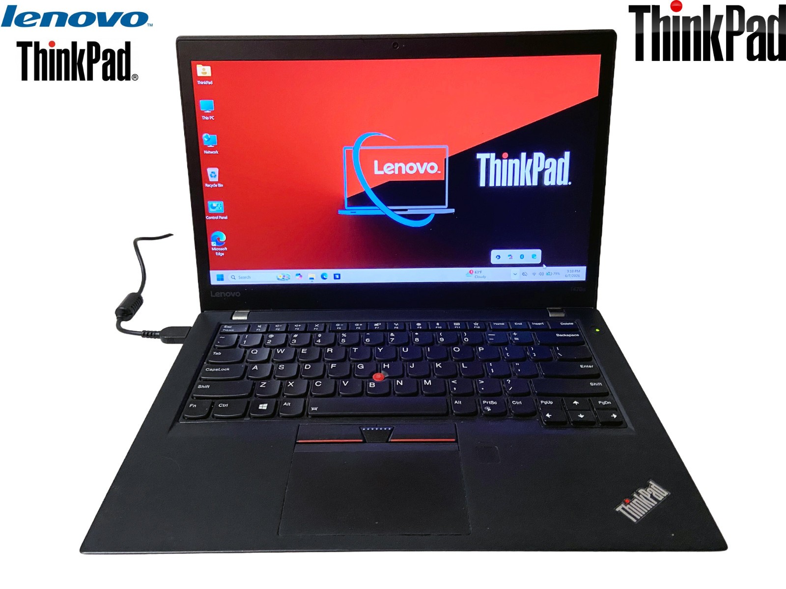 Lenovo Thinkpad T470s (256GB SSD) Intel Core i5-6300U @2.40 Ghz, 8GB Ram Laptop