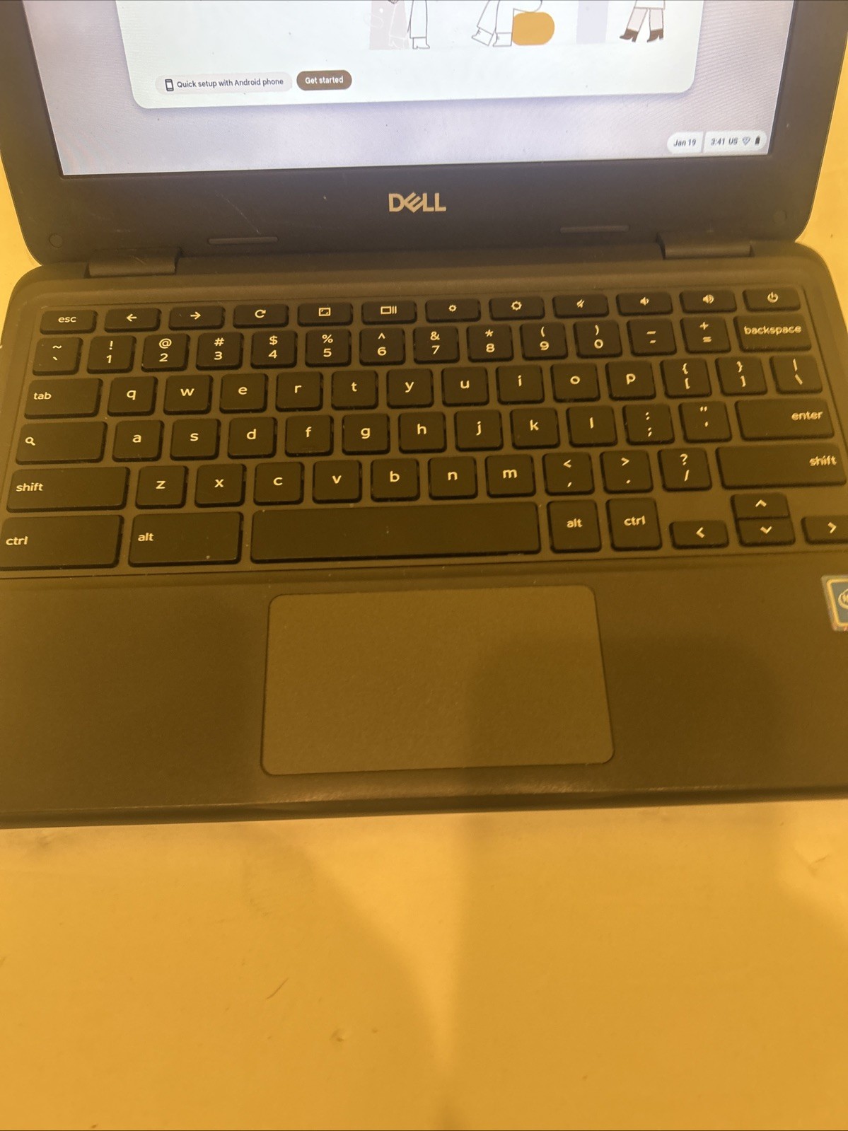 Dell Chromebook 3100 Touchscreen Fully Functional detail Bezel No Charger