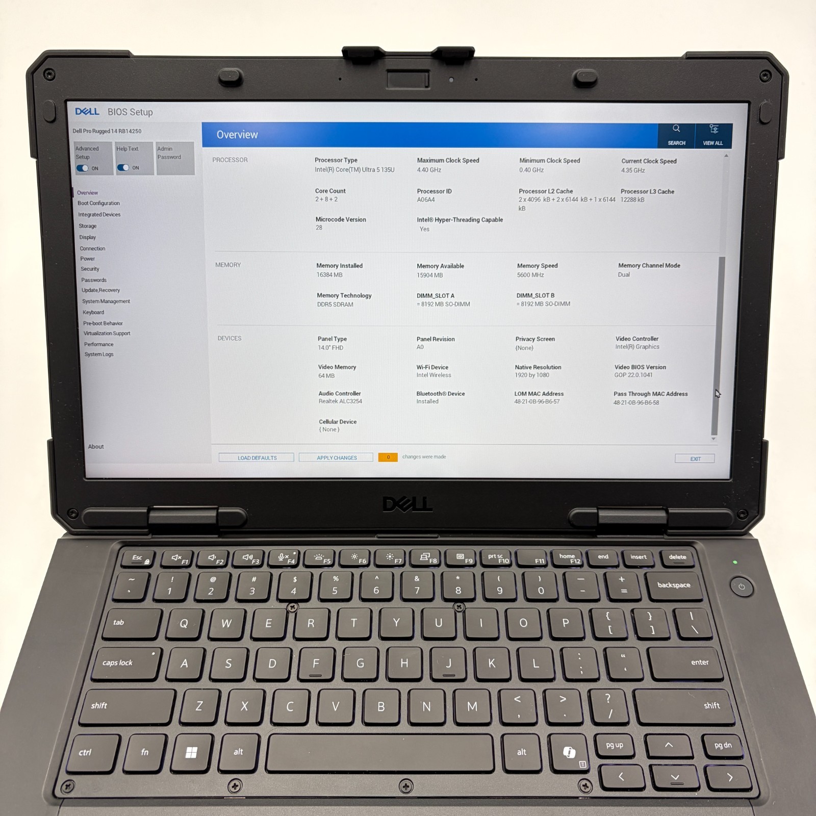 Dell Pro 14 Rugged RB14250 Laptop – Ultra 5 135U, 16GB Ram, 512GB SSD, W11P