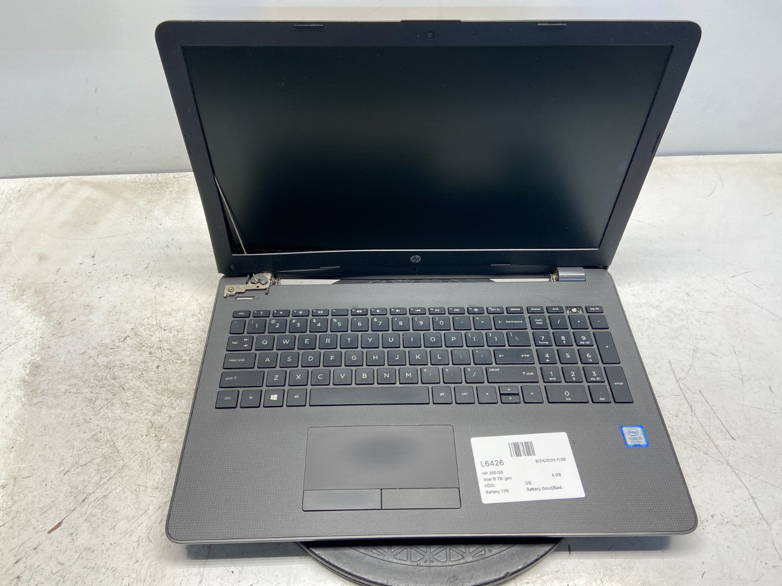 HP 250 G6 Intel i5 7th Gen 4 GB NO HDD – For Parts/Repair