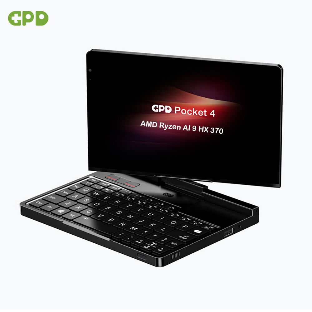 GPD Pocket 4 Mini Laptop Portable Handheld PC AMD Ai 9 HX370 64GB RAM+2TB SSD