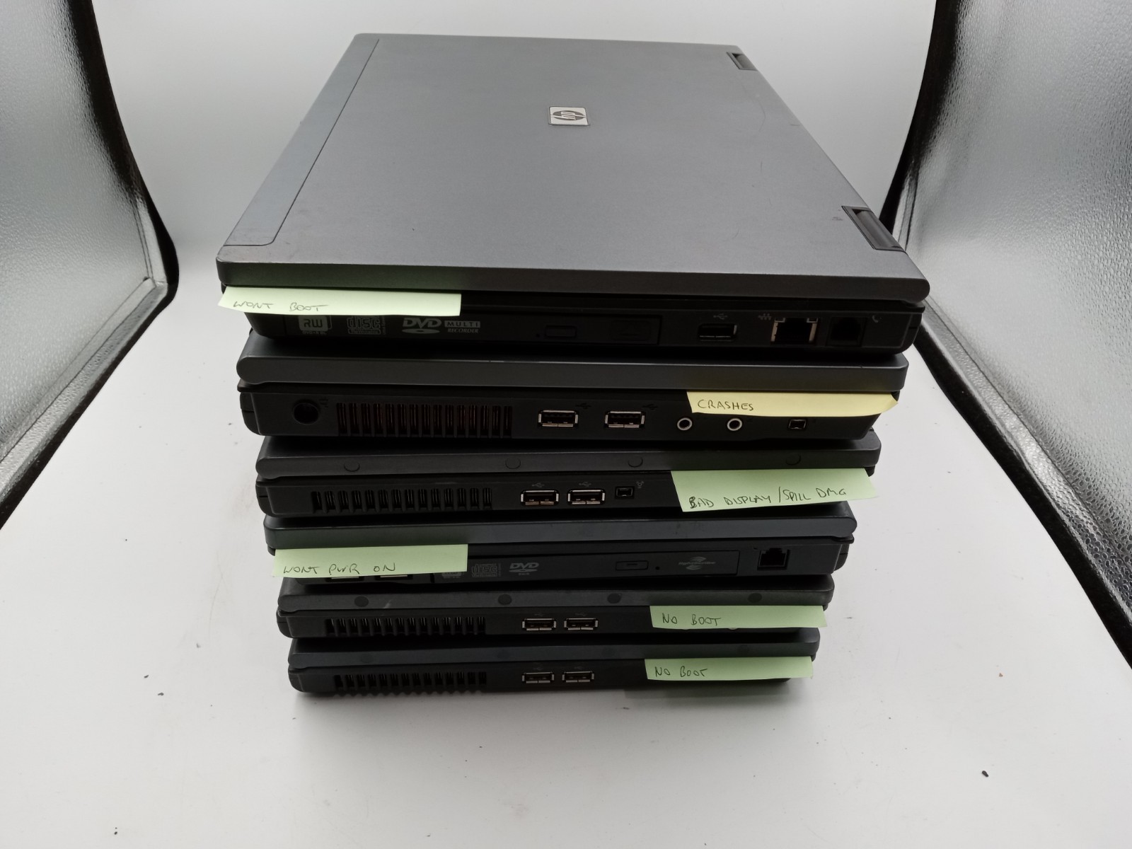 Lot of 6 – HP Compaq 6910p 6515b nc6400 14″ Laptops – PARTS / REPAIR -RR