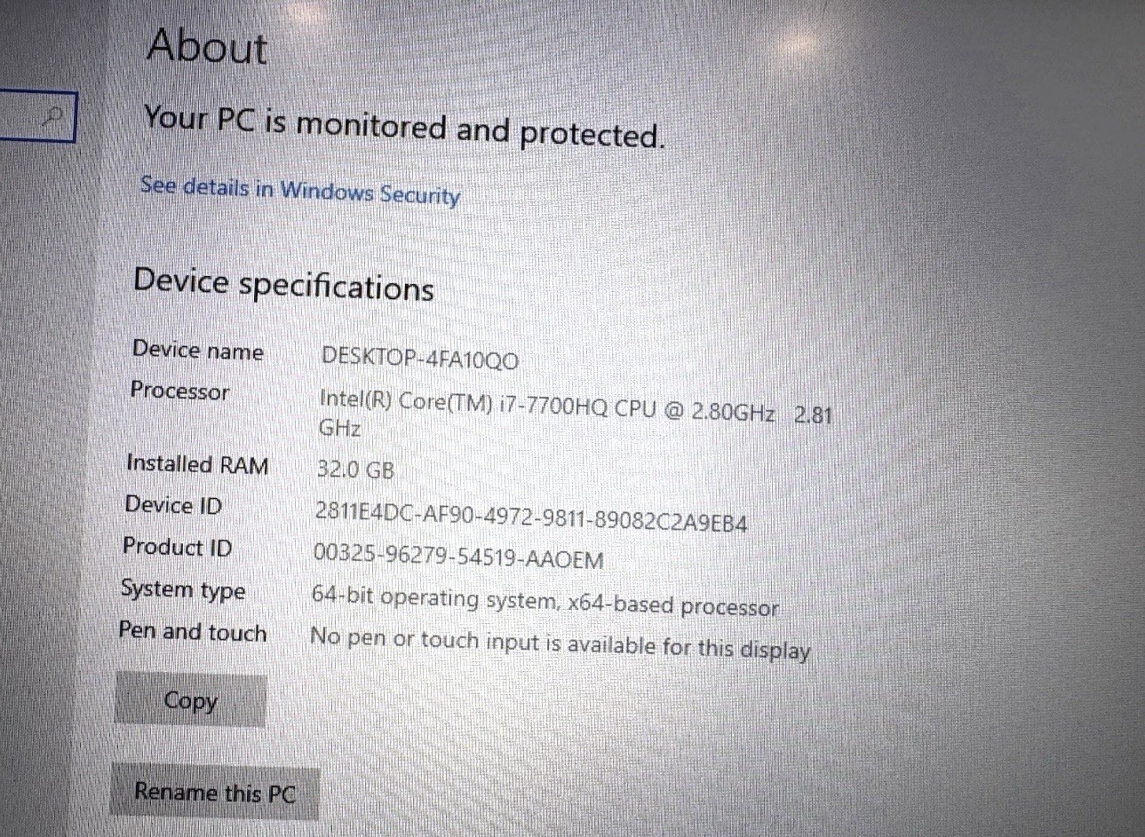 Hp Omen/ 7th I7/32 Ram/256ssd/win 10 Pro/ Charger Included/ Gaming Laptop
