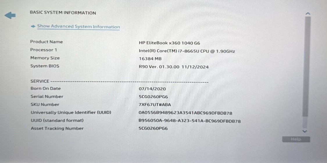 14″ SILVER HP Elitebook x360 1040 G6 i7-8665U 16GB 256GB SSD LAPTOP NOTEBOOK 2n1