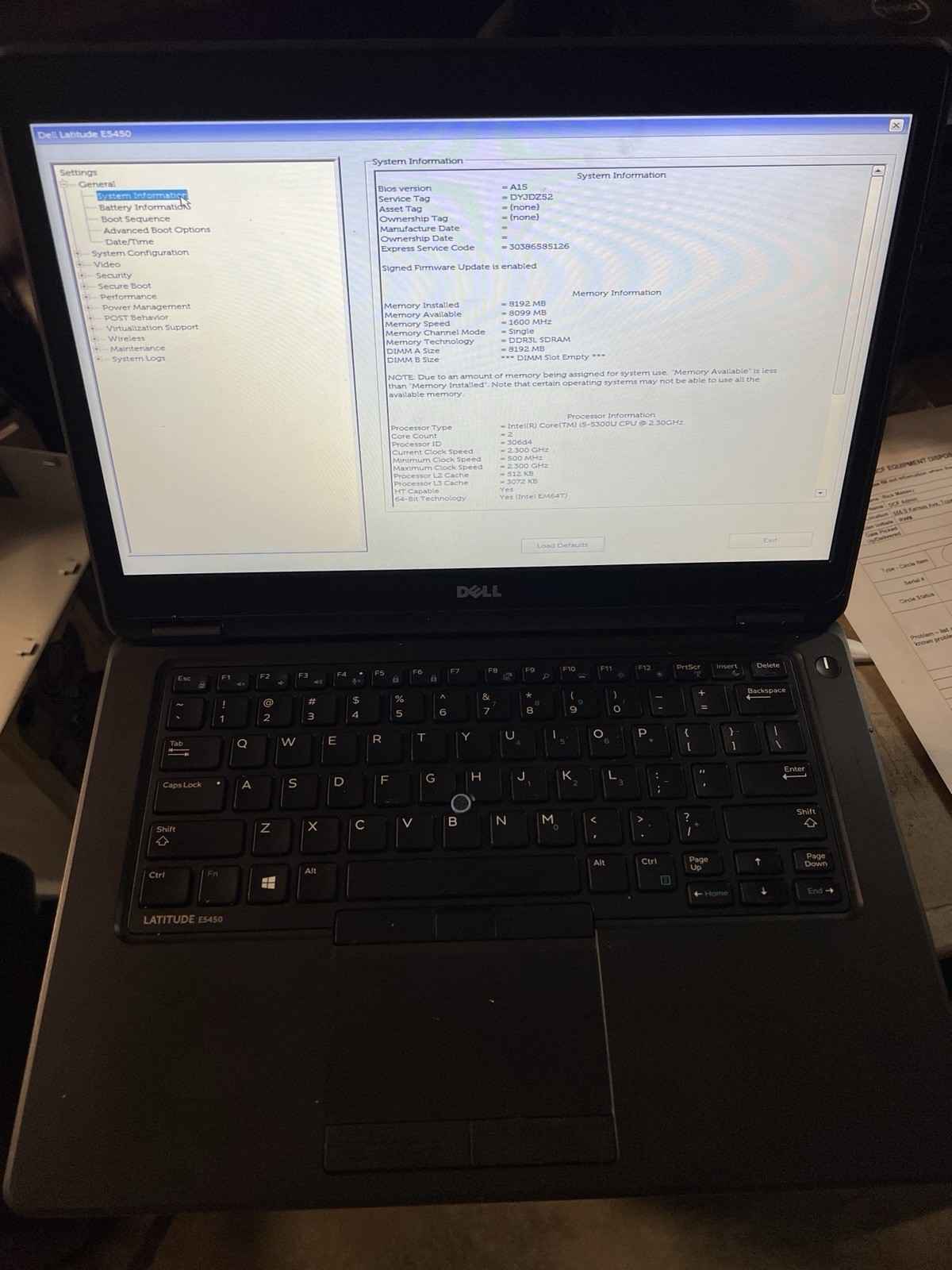 lot 2 Dell Latitude E5450 i5-5300U 8GB RAM no hd Laptop – Read
