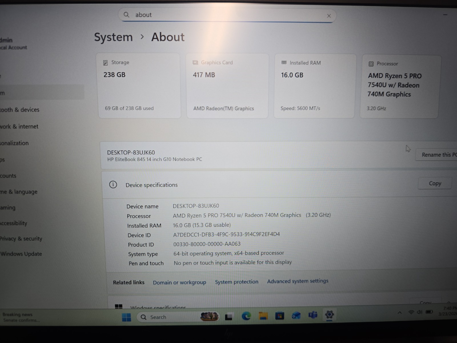 HP Elitebook 845 G10