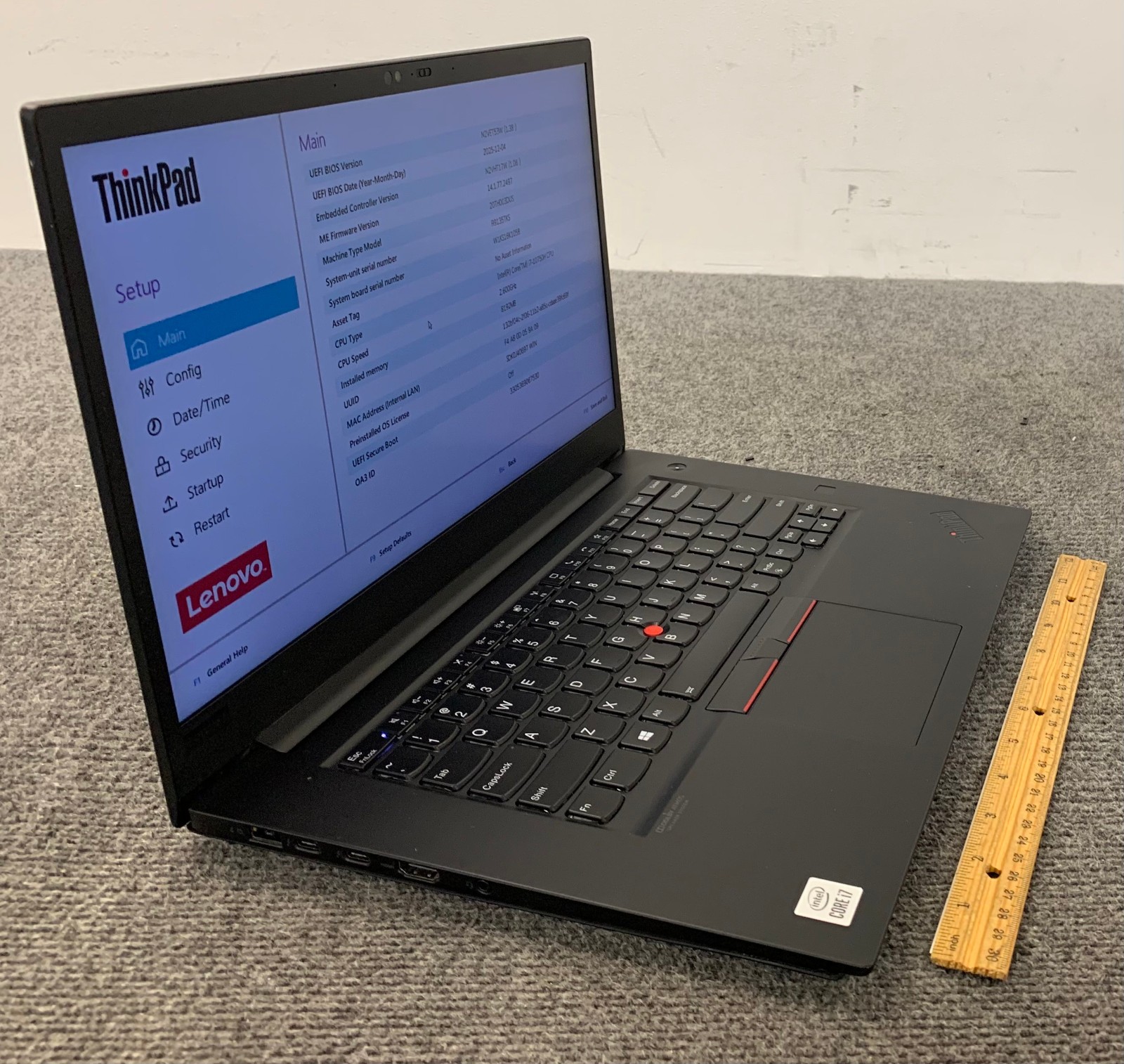 Lenovo ThinkPad P1 Gen 3 15.6″ Laptop i7-10750H, No RAM/Storage, Remote Managed