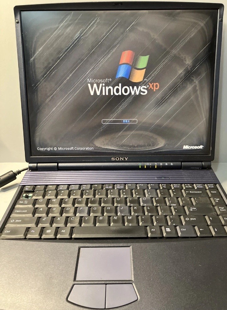 Sony VAIO PCG-971L Windows XP Laptop Boots HDD/CD-ROM Read Retro PC + Charger