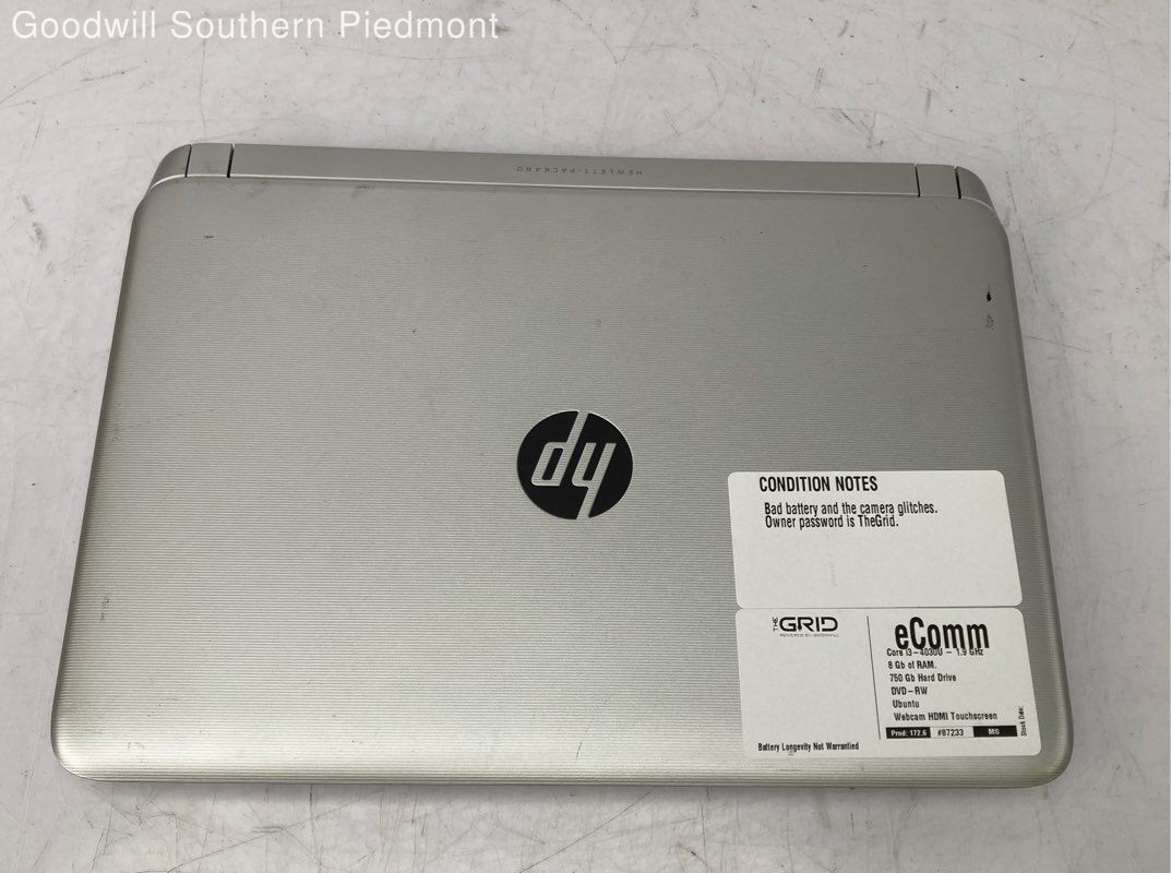 HP Pavilion Core i3-4030U 1.9GHz 8Gb RAM 750Gb HDD – Tested