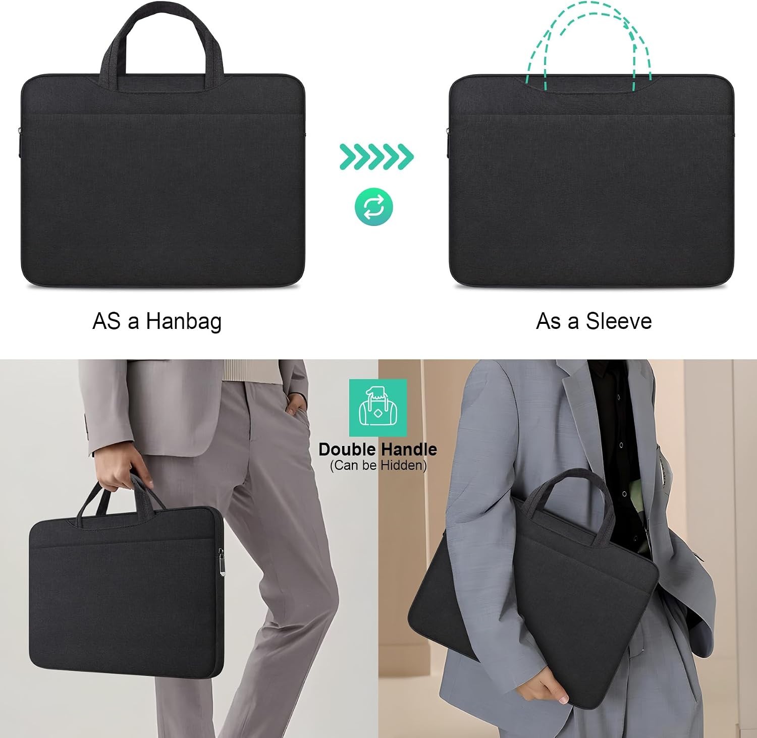 14 Inch Laptop Sleeve Case Computer Bag for HP Stream 14, Dell Inspiron 14, Leno