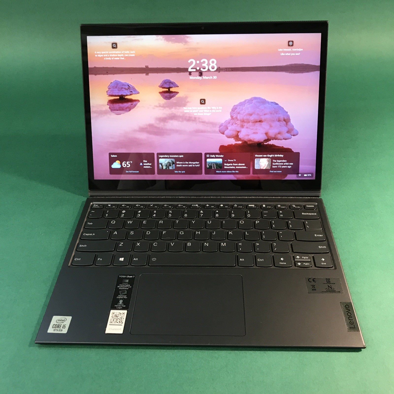 Lenovo Yoga Duet 7 Intel i5-10210U @ 1.6 GHZ 8GB RAM 512GB NVME Windows 11 Pro