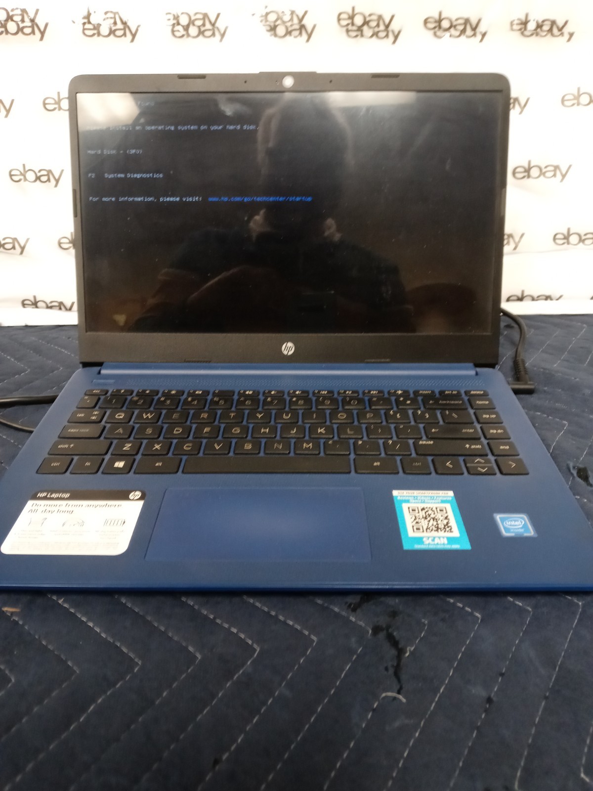 HP NoteBook 14-dq0005dx 14″ Celeron N4020 1.1GHz 4GB RAM 64GB SSD NO OS NO AC