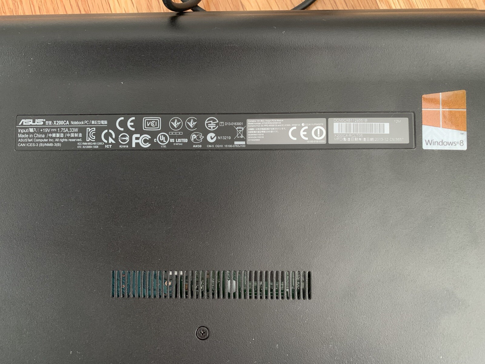 Asus Notebook PC X200CA-RCLT05