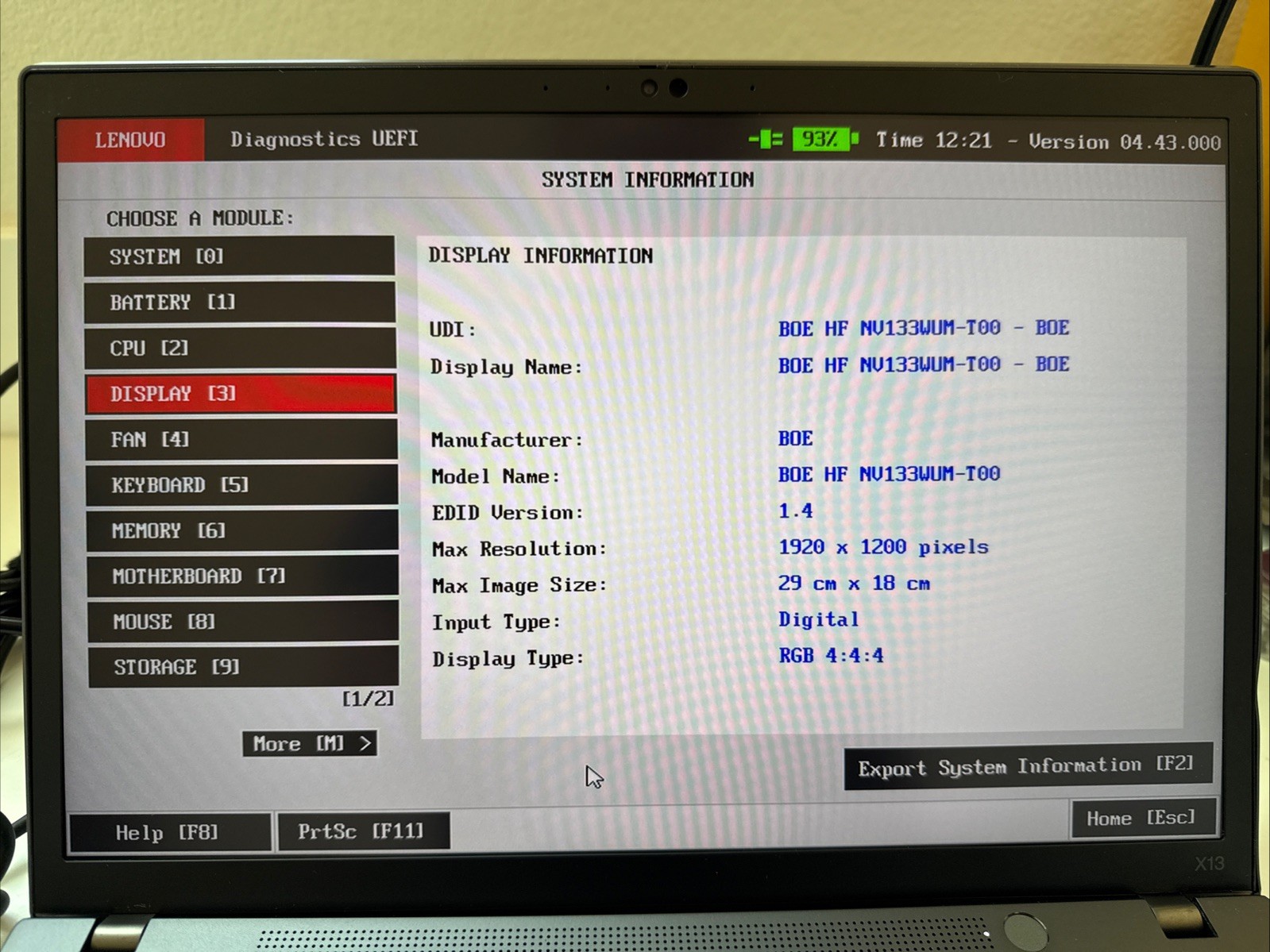 Lenovo ThinkPad X13 Gen 2i 13″ FHD Touch Intel i7-1185G7 3GHz 16GB RAM 512GB SSD
