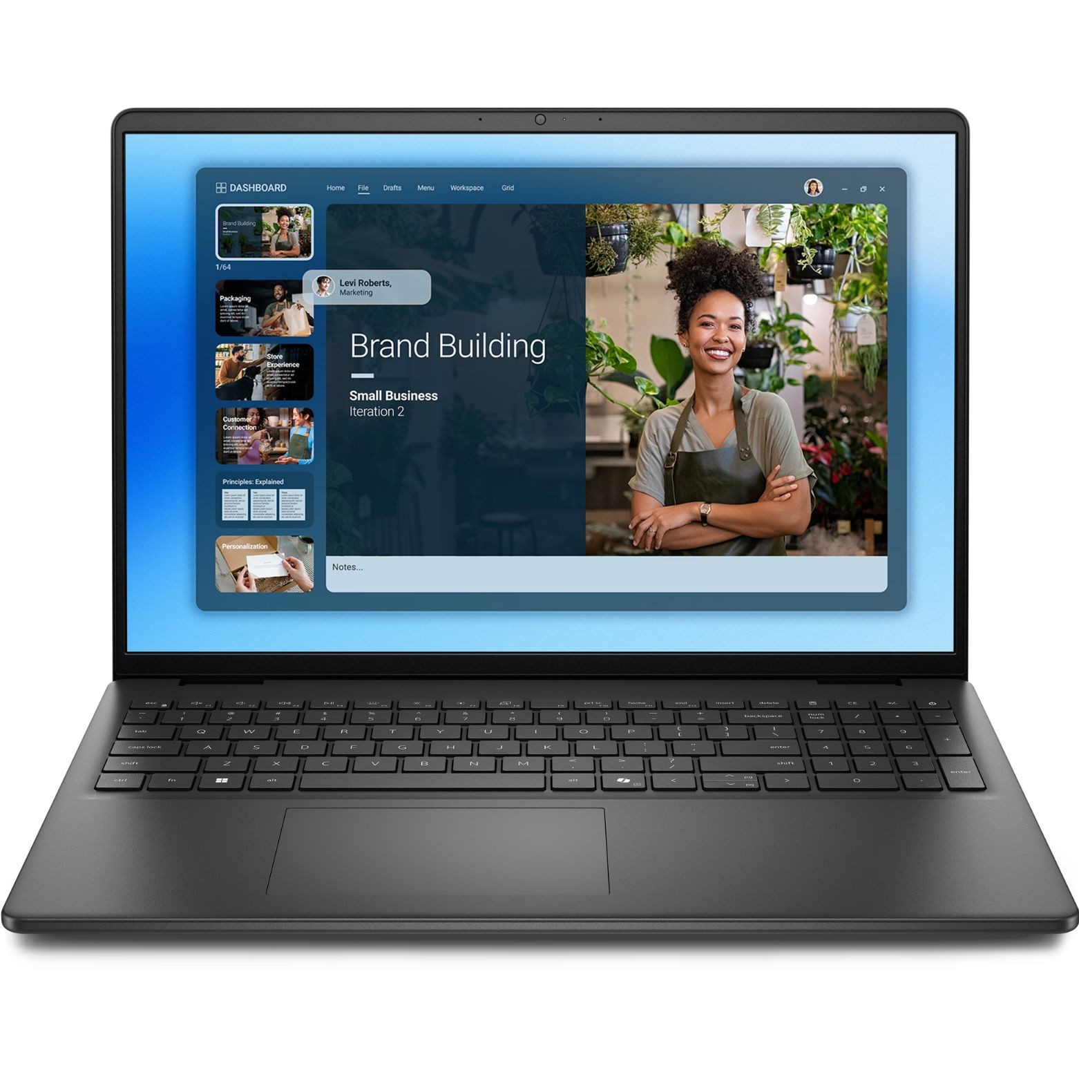 Dell 16 16″ WUXGA Touch Intel 7 150U 1.8 GHz 16 GB 1TB SSD W11H Laptop, Black