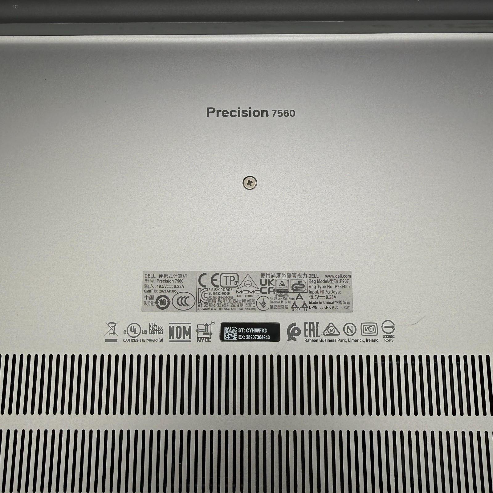 Dell Precision 7560 15.6″ i7-11850H 32GB RAM 512GB SSD NVIDIA T1200 Win 11 Pro