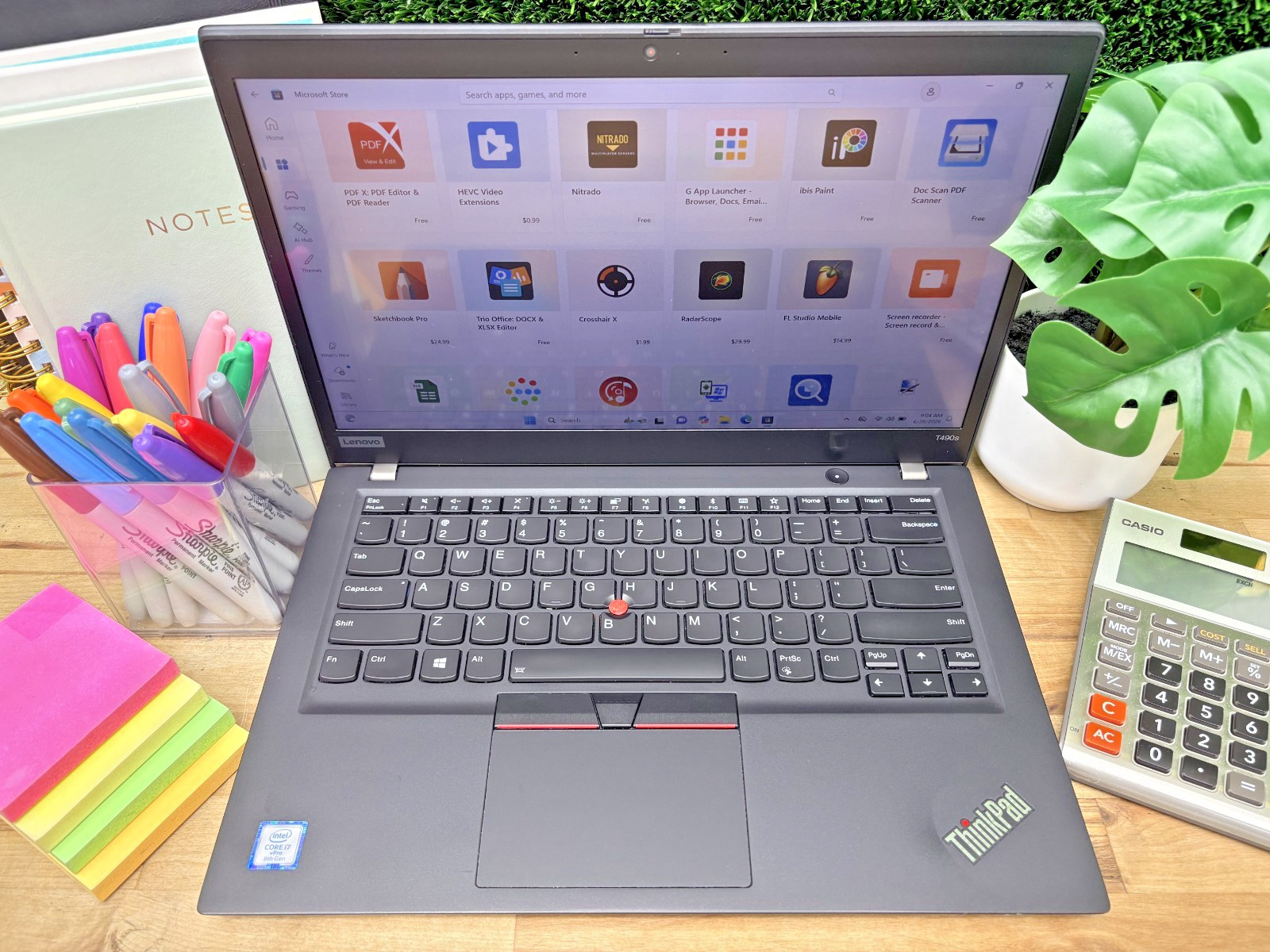 Lenovo ThinkPad T490s Intel i7-8th Gen 1.90GHz 16GB RAM 256GB SSD Windows 11 P*