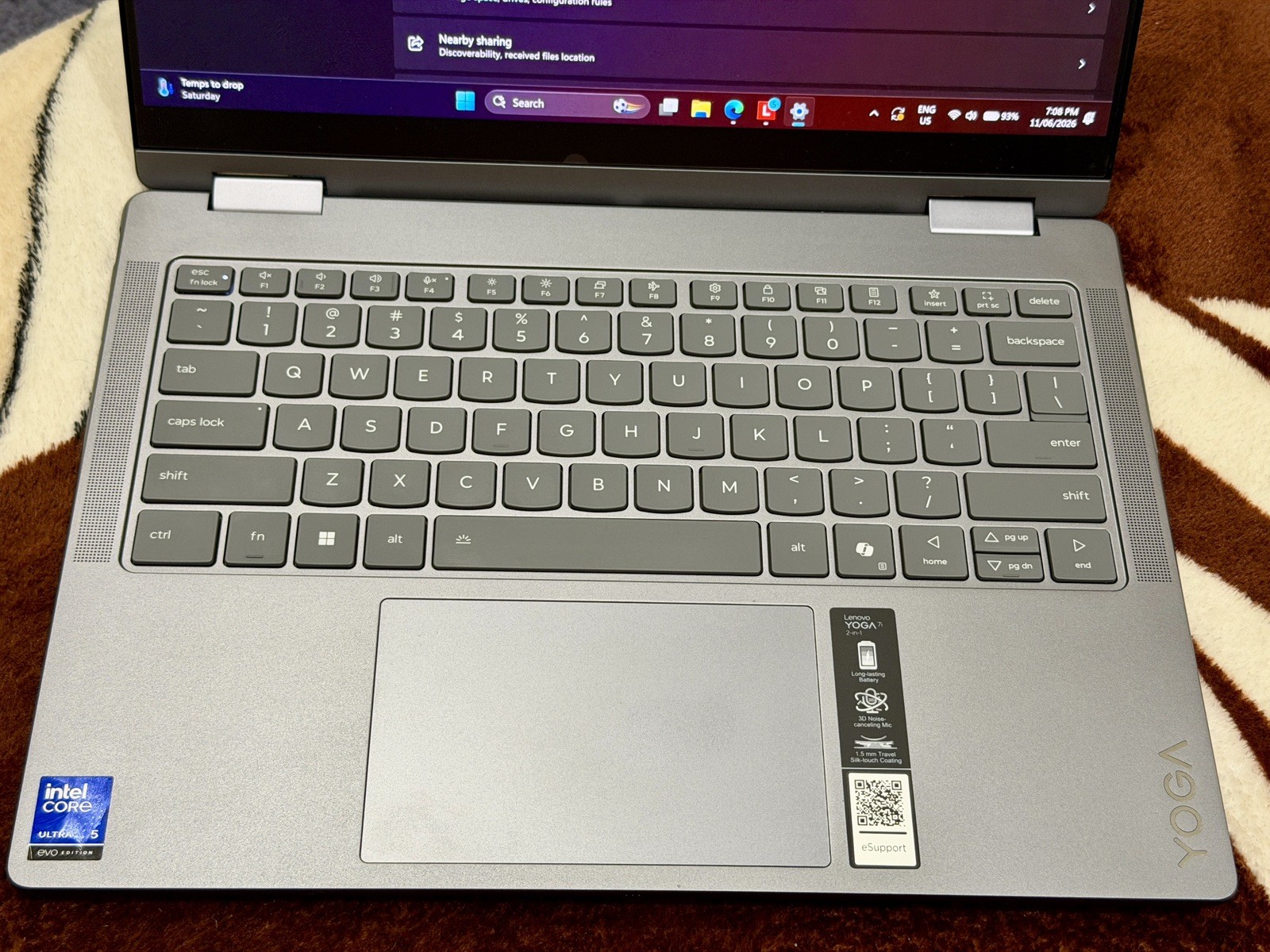 Lenovo 14” Yoga 7i 2 in 1 Intel core ultra 5 226v 16/512 GB Copilot+PC