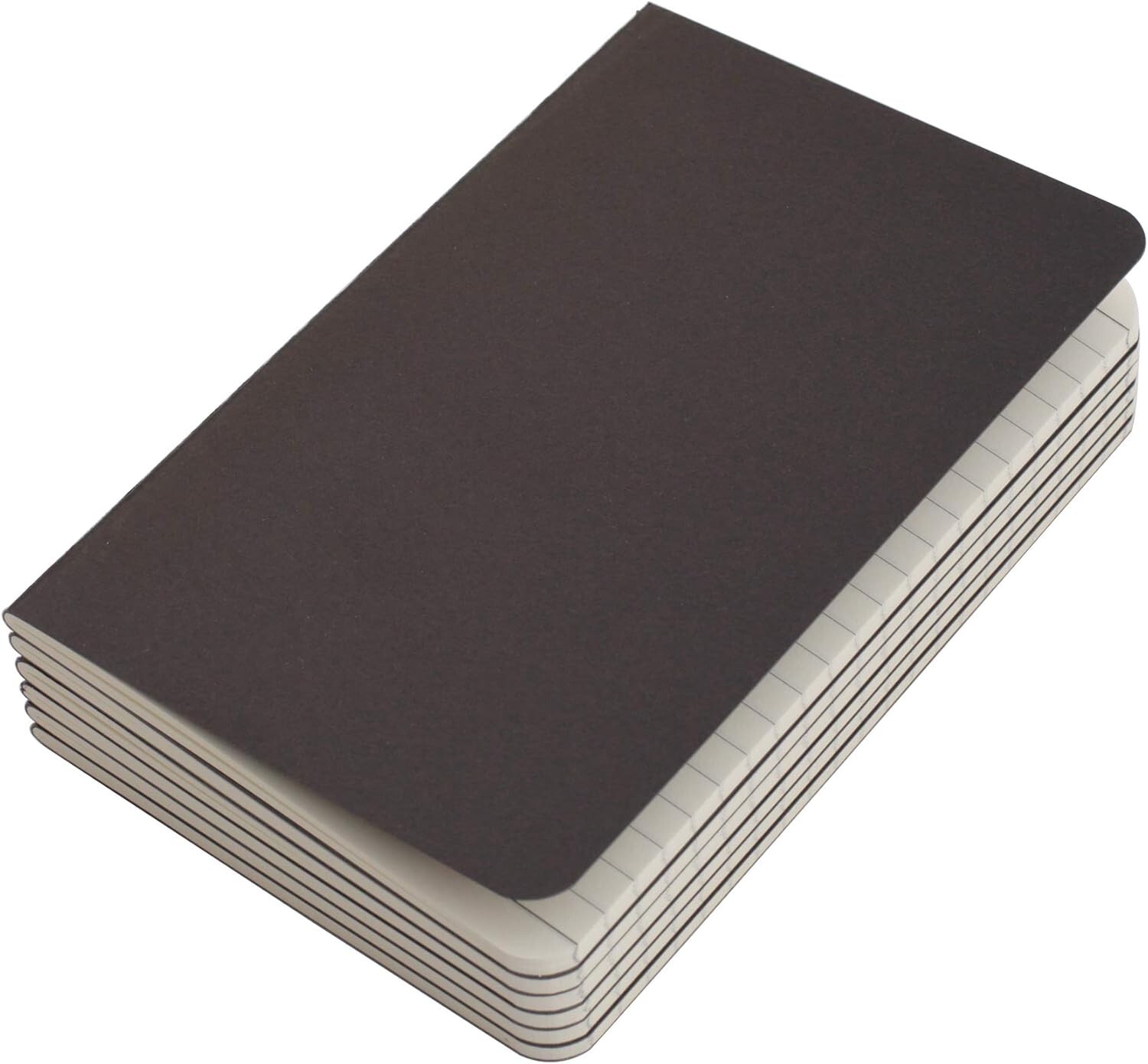 Durable Black Softcover Mini Notebooks – 6 Pack, 3.5” x 5.5” for All Uses