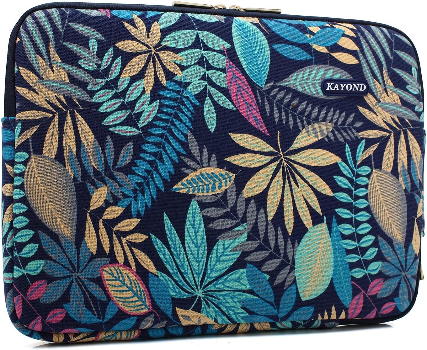 Canvas Water-Resistant Laptop Sleeve Case Bag for 15-15.6 Inch Laptop, Forest Se