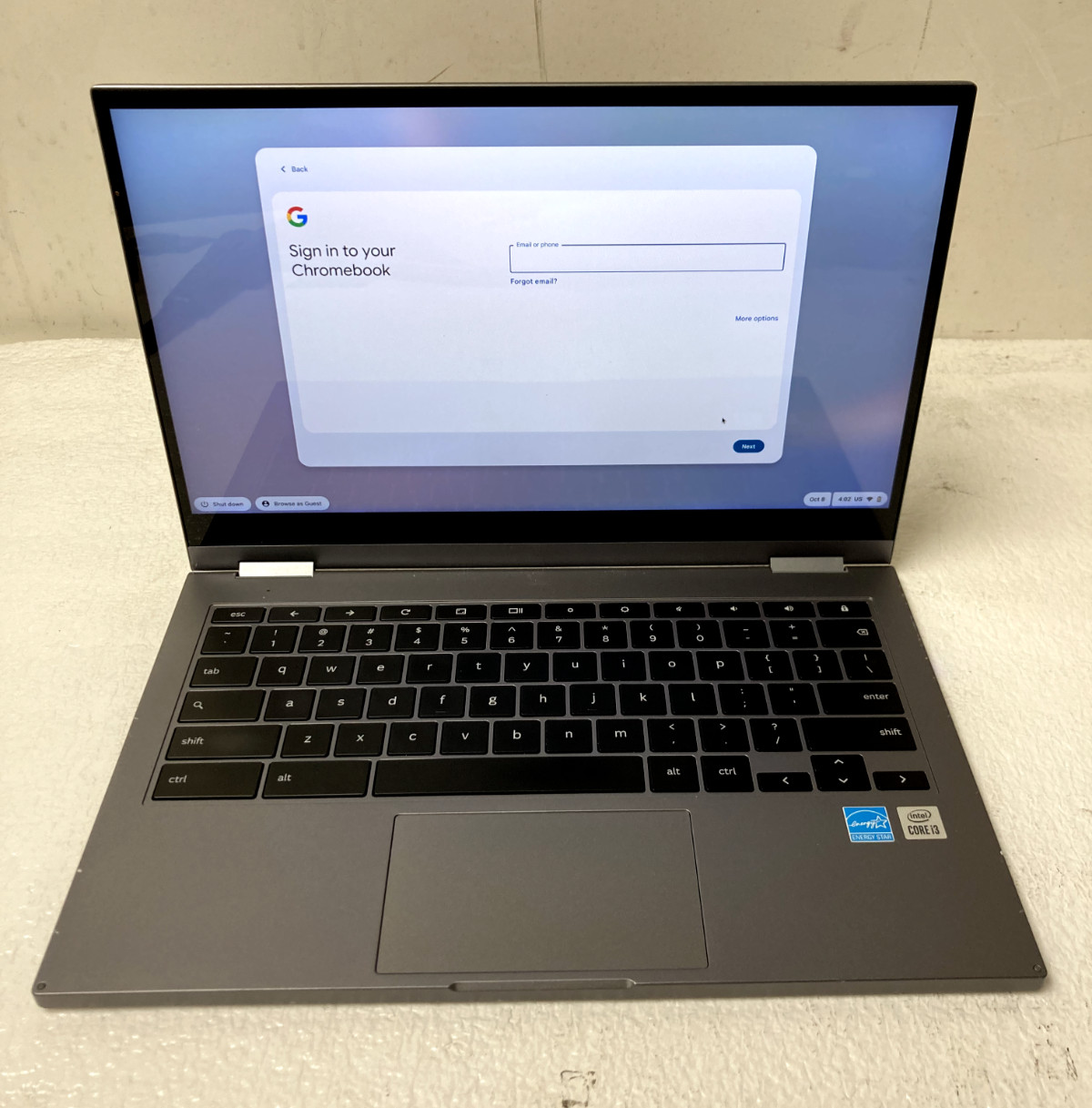 Samsung Galaxy Chromebook XE530QDA 13.3″i3-10110U @2.10GHz 8GB RAM 128GB SSDREAD